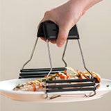 Maxbell Bowl Plate Clamp Adjustable Sturdy Utensil Holder for Restaurant Oven Baking Black