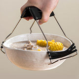 Maxbell Bowl Plate Clamp Adjustable Sturdy Utensil Holder for Restaurant Oven Baking Black