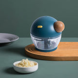 Maxbell 500ml Food Processor Vegetable Chopper Blender Manual for Meat Nuts Ginger Blue