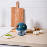 Maxbell 500ml Food Processor Vegetable Chopper Blender Manual for Meat Nuts Ginger Blue