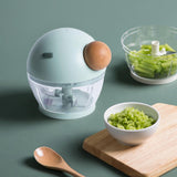 Maxbell 500ml Food Processor Vegetable Chopper Blender Manual for Meat Nuts Ginger green