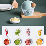 Maxbell 500ml Food Processor Vegetable Chopper Blender Manual for Meat Nuts Ginger green