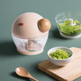 Maxbell 500ml Food Processor Vegetable Chopper Blender Manual for Meat Nuts Ginger Pink