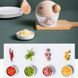 Maxbell 500ml Food Processor Vegetable Chopper Blender Manual for Meat Nuts Ginger Pink