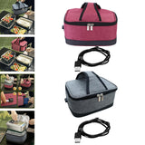 Maxbell USB Lunch Box Electric Thermal Bag Food Warmer for Car Cooking Working Red