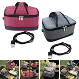 Maxbell USB Lunch Box Electric Thermal Bag Food Warmer for Car Cooking Working Red