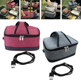 Maxbell USB Lunch Box Electric Thermal Bag Food Warmer for Car Cooking Working Red