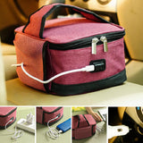 Maxbell USB Lunch Box Electric Thermal Bag Food Warmer for Car Cooking Working Red