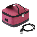 Maxbell USB Lunch Box Electric Thermal Bag Food Warmer for Car Cooking Working Red