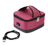 Maxbell USB Lunch Box Electric Thermal Bag Food Warmer for Car Cooking Working Red