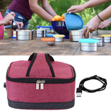 Maxbell USB Lunch Box Electric Thermal Bag Food Warmer for Car Cooking Working Red