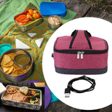 Maxbell USB Lunch Box Electric Thermal Bag Food Warmer for Car Cooking Working Red