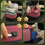 Maxbell USB Lunch Box Electric Thermal Bag Food Warmer for Car Cooking Working Red