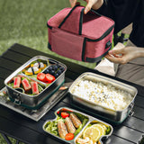Maxbell USB Lunch Box Electric Thermal Bag Food Warmer for Car Cooking Working Red
