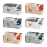 Maxbell Tissue Box Holder Desktop Storage Box Case for Night Stand Office Dresser S White