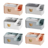 Maxbell Tissue Box Holder Desktop Storage Box Case for Night Stand Office Dresser S White
