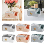 Maxbell Tissue Box Holder Desktop Storage Box Case for Night Stand Office Dresser S White