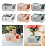 Maxbell Tissue Box Holder Desktop Storage Box Case for Night Stand Office Dresser S White