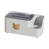 Maxbell Tissue Box Holder Desktop Storage Box Case for Night Stand Office Dresser S White