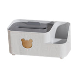 Maxbell Tissue Box Holder Desktop Storage Box Case for Night Stand Office Dresser S White