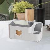 Maxbell Tissue Box Holder Desktop Storage Box Case for Night Stand Office Dresser S White