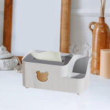 Maxbell Tissue Box Holder Desktop Storage Box Case for Night Stand Office Dresser S White