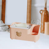 Maxbell Tissue Box Holder Desktop Storage Box Case for Night Stand Office Dresser Pink S