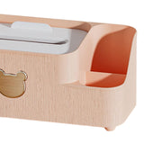 Maxbell Tissue Box Holder Desktop Storage Box Case for Night Stand Office Dresser Pink S