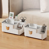 Maxbell Tissue Box Holder Desktop Storage Box Case for Night Stand Office Dresser White L