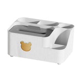 Maxbell Tissue Box Holder Desktop Storage Box Case for Night Stand Office Dresser White L