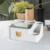 Maxbell Tissue Box Holder Desktop Storage Box Case for Night Stand Office Dresser White L