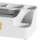 Maxbell Tissue Box Holder Desktop Storage Box Case for Night Stand Office Dresser White L