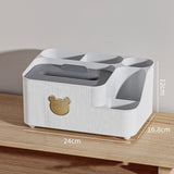 Maxbell Tissue Box Holder Desktop Storage Box Case for Night Stand Office Dresser White L