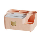 Maxbell Tissue Box Holder Desktop Storage Box Case for Night Stand Office Dresser Pink L