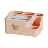 Maxbell Tissue Box Holder Desktop Storage Box Case for Night Stand Office Dresser Pink L