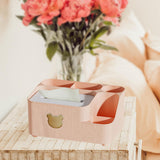 Maxbell Tissue Box Holder Desktop Storage Box Case for Night Stand Office Dresser Pink L
