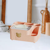 Maxbell Tissue Box Holder Desktop Storage Box Case for Night Stand Office Dresser Pink L