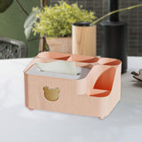Maxbell Tissue Box Holder Desktop Storage Box Case for Night Stand Office Dresser Pink L