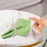 Maxbell 20Pcs Elegant Napkin Rings Bracket Ornament Accessories for Easter Home
