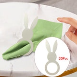 Maxbell 20Pcs Elegant Napkin Rings Bracket Ornament Accessories for Easter Home