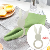 Maxbell 20Pcs Elegant Napkin Rings Bracket Ornament Accessories for Easter Home