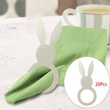 Maxbell 20Pcs Elegant Napkin Rings Bracket Ornament Accessories for Easter Home
