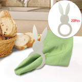 Maxbell 20Pcs Elegant Napkin Rings Bracket Ornament Accessories for Easter Home