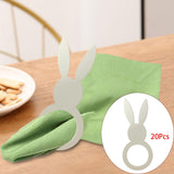 Maxbell 20Pcs Elegant Napkin Rings Bracket Ornament Accessories for Easter Home