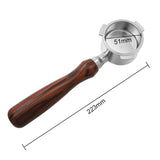 Maxbell Coffee Bottomless Portafilter with Basket Stainless Steel Comfortable Grip 51mm