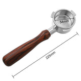 Maxbell Coffee Bottomless Portafilter with Basket Stainless Steel Comfortable Grip 54mm