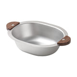 Maxbell 500ml Stainless Steel Bowl Multipurpose with Wooden handle for Dessert Soup