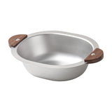 Maxbell 500ml Stainless Steel Bowl Multipurpose with Wooden handle for Dessert Soup
