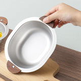 Maxbell 500ml Stainless Steel Bowl Multipurpose with Wooden handle for Dessert Soup