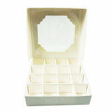 Maxbell Cupcake Box with Window Put 4 Cupcakes for Small Cakes Biscuit Cupcakes